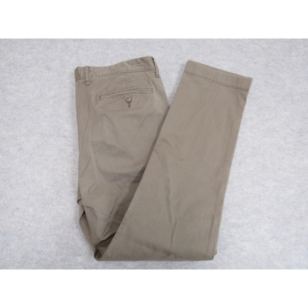 J.Crew 770 Straight Fit Chino Pants Mens 34x32 Khaki Brown Stretch Cotton